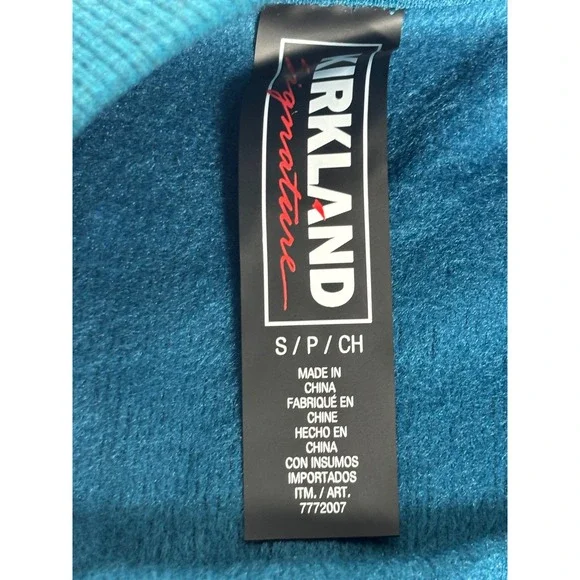 NWT Kirkland Signature Women's Teal Cozy Fleece Sweatshirt Pullover Size Small - Picture 3 of 7